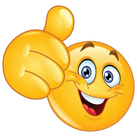 emoji thumbs up smiley-face